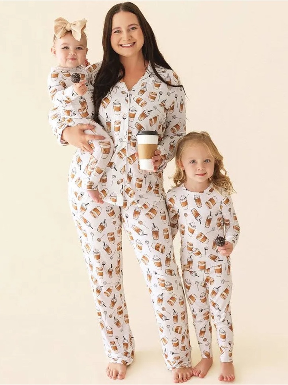 Posh Peanut Frappe Coffee and pops pajama